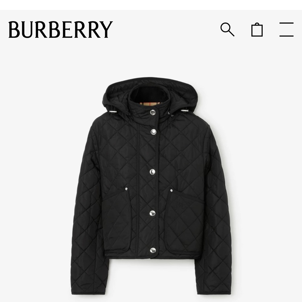 Burberry quilted cropped